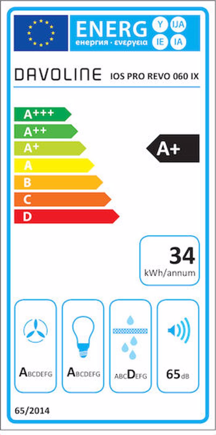 Aporrofitiras Suromenos Davoline IOS Pro Revo 060 IX Inox 60 cm A+
